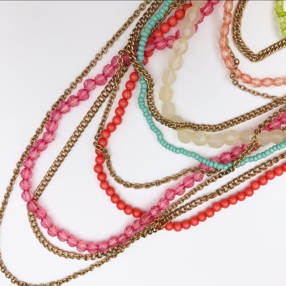 𝅺Aldo Multilayer and Multicolour Beaded Necklace - Picture 7 of 13